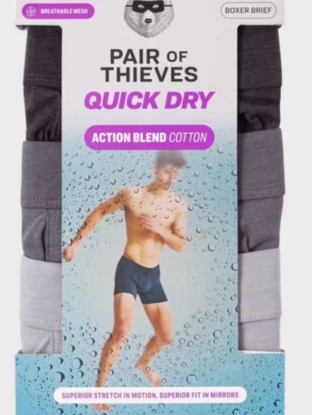 3pk Pair of thieves Action Blend Cotton underwear